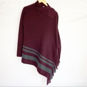 CAbi Port Fringe Wrap Sweater Cardigan Size S